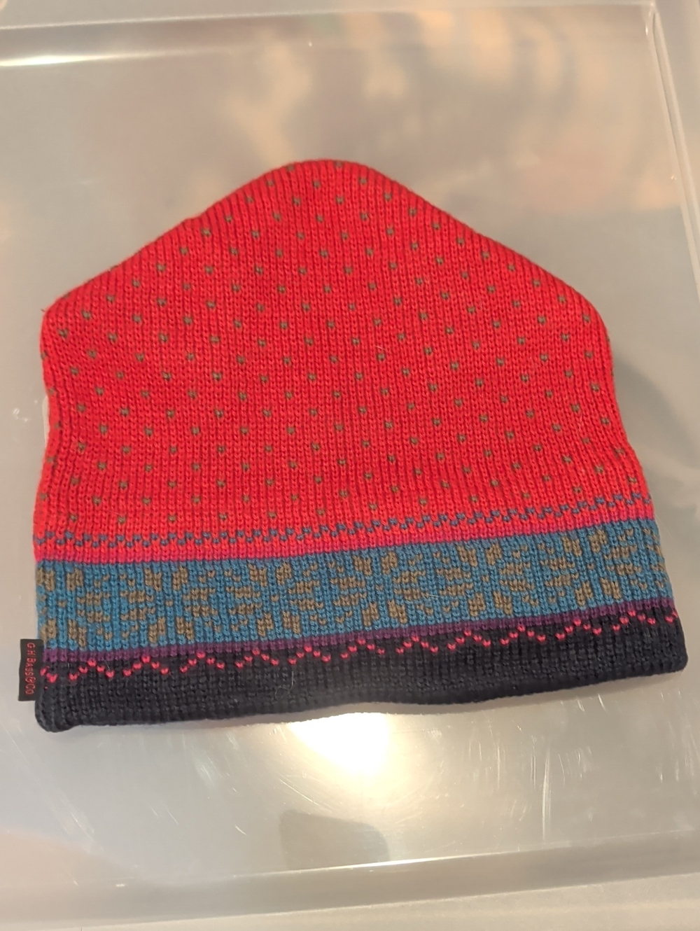 Bass Wool Hat Black Red Wool Cap fleece inner forehead thick warm sports winter